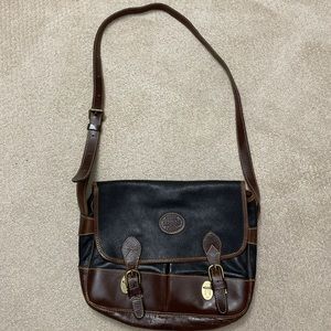 Roots Leather Book Bag